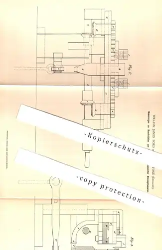 original Patent - William James Ford , Humberstone , England , 1879 , Rundstuhl für façonnierte Strumpfwaren | Wirkstuhl