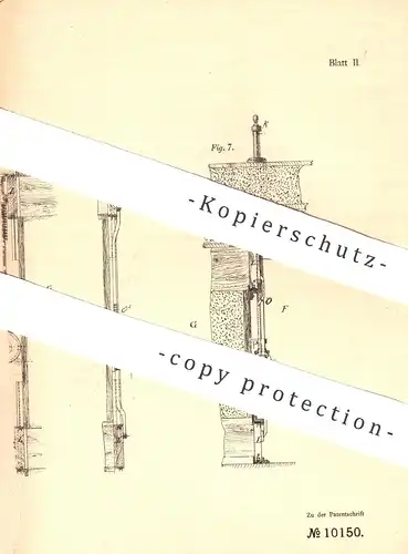 original Patent - Thomas Greenwood , Thomas Edward Redman , Calne , England , 1879 , Kühlraum - Schieber | Tür - Riegel