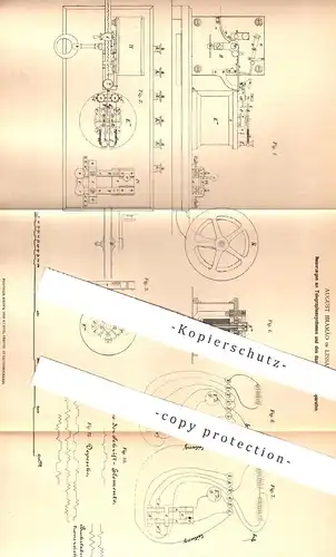 original Patent - August Bramão , Lissabon , 1878 , Telegraphen - System | Telegraph , Telegraphie , telegraphy , Strom