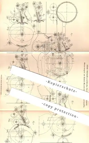 original Patent - Henri Truxler , Lure , Haute Saône , Frankreich , 1879 , Kämmmaschine für Faserstoff | Spinnen , Faser