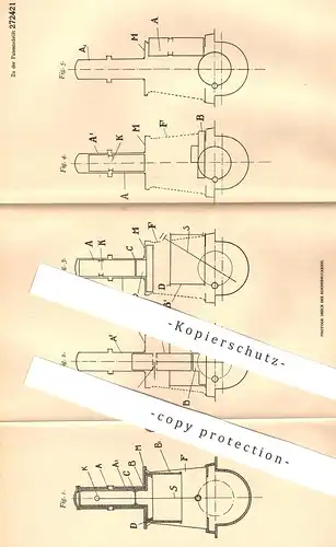 original Patent - Paolo Kind , Turin , Italien , 1911 , Zweitaktverbrennungsmotor | Zweitakt Motor | Motoren | Gasmotor