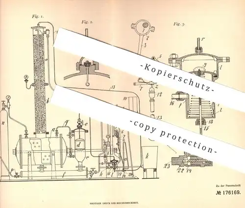 original Patent - Albert Heinemann , Münster , 1903 , Herstellung von kohlensaurem Wasser | Kohlensäure !!