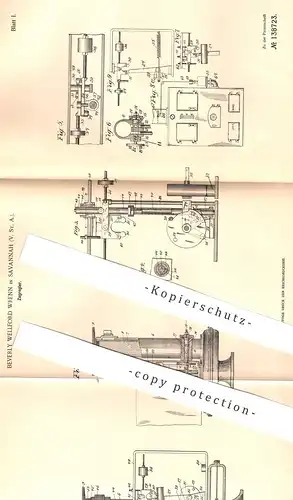 original Patent - Beverly Wellford Wrenn , Savannah , USA , 1901 , Zugregler | Feuerung , Kessel , Ofen , Motor !!