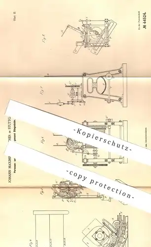 original Patent - Johann Maximilian Plessner , Stuttgart , 1887 , Personenaufzug , Lastenaufzug , Stiegenbahn | Aufzug