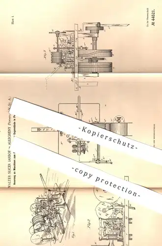 original Patent - Walter Slicer Jarboe , Allegheny , Pennsylvania , USA , 1887 , Papier - Verpackung | Kuvert , Umschlag