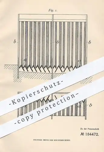 original Patent - Dr. Carl Lauenstein , Hamburg , 1906 , Pissoiranlage | Pissoir | WC , Toilette , Kloset , Abort !