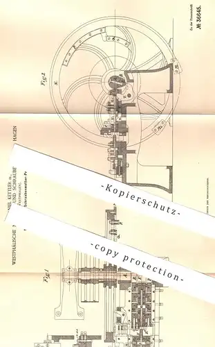 original Patent - Daniel Kettler , Westfälische Muttern- & Schraubenfabrik , Hagen , 1885 , Schraubenmutter - Presse