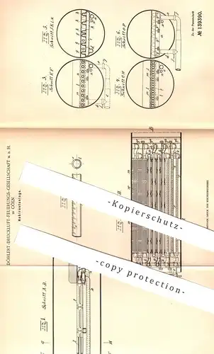 original Patent - Döhlert Druckluft - Feuerungs GmbH , Köln , 1900 , Hohlrostanlage | Feuerung , Rost , Ofen , Heizung