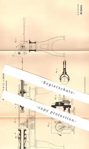 original Patent - W. Tietzsch & Co. , Berlin , 1885 , Kugeldrehbank | Kugel - Drehbank | Kugeln , Dreher , Metall , Holz