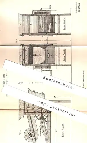 original Patent - F. Ziegler , Ulm , 1885 , Getreide - Reinigungsmaschine | Landwirtschaft | Windfege , Mühle !!