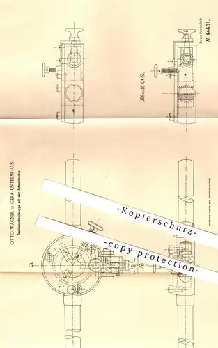 original Patent - Otto Wagner , Gera / Untermhaus , 1887 , Gewindeschneidkluppe mit 4 Schneidbacken | Kluppe !!