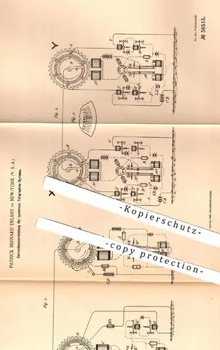 original Patent - Patrick Bernard Delany , New York , USA , 1885 , Korrektion für Telegraphen - System | Telegraph !!