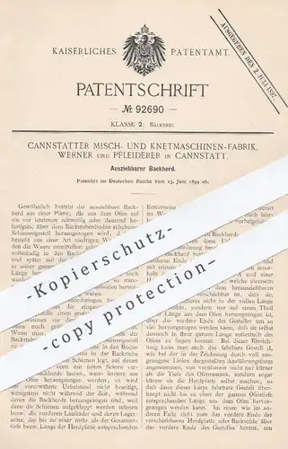 original Patent - Misch- u. Knetmaschinen Fabrik Werner & Pfleiderer , Cannstatt , 1894 , Backherd | Herd , Bäcker !!