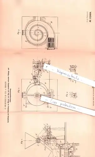 original Patent - C. Buschius & Co. in Berlin , 1898 , Vorrichtung zur Entziehung von Wasser aus Gips !!!