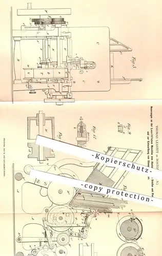 original Patent - Thomas Leavitt , Boston , USA , 1880 , Stempeln der Briefe u. Postkarten und Entwertung von Stempel