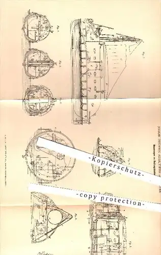 original Patent - Joh. Frederik Schultheiss , New York , 1878 , Rettungsboot , Rettungsboote | Boot , Boote , Schiffe !!