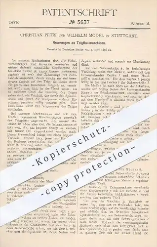 original Patent - Ch. Petri , W. Model , Stuttgart , 1878 , Teigteilmaschine | Bäcker , Brot , Backen , Teig , Bäckerei