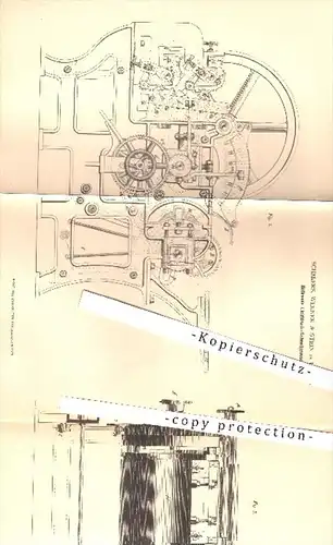 original Patent - Schmiers, Werner & Stein , Leipzig , 1880 , Rotierende Lichtdruck - Schnellpresse | Presse , Druck !!