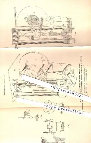 original Patent - Arvid H. Elliot , New York , Alfred Walker , Sing Sing , USA  1879 , Herstellung von Backstein , Stein