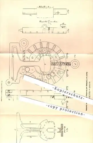 original Patent - Rennen in Creuznach , 1879 , Ermittlung u. Darstellung der Schienen - Abnutzung | Eisenbahn , Schiene