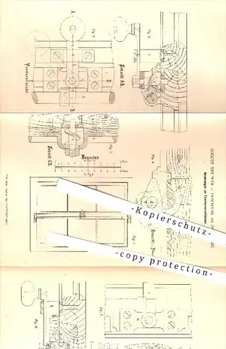 original Patent - A. Knüpfer , Dorndorf / Dornburg  1880 , Fensterverschlüsse | Fenster Verschluss , Schloss , Schlosser