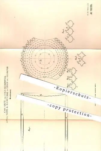 original Patent - Carl Stute , L. Blumenthal , Stute & Blumenthal , Linden Hannover 1894 , Waschtrommel | Waschmaschine