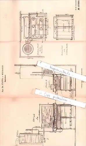 Original Patent  - Frau Dr. Staffel in Wiesbaden , 1897 , Gaskochherd !!!