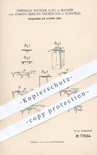 original Patent - F. W. Jung , Barmen | J. E. Parmentier , Elberfeld , 1894 , Dengelamboss , Amboss , Landwirtschaft !