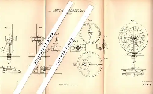 Original Patent - Optometer , Galileo - Teleskop , Astigmatismus , 1895 ,Mc Kenzie und Huntington in Boston , Augenarzt