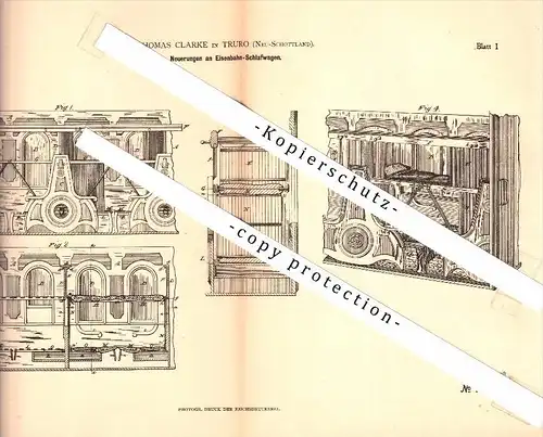 Original Patent - Thomas Clarke in Truro , Nova Scotia , 1880 , Railway sleeper , railroad !!!