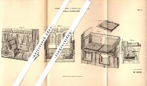 Original Patent - Thomas Clarke in Truro , Nova Scotia , 1880 , Railway sleeper , railroad !!!