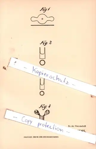 Original Patent  - Abrie & Kühne in Meinerzhagen i. W. , 1905 , Herstellung von Flügelmuttern !!!