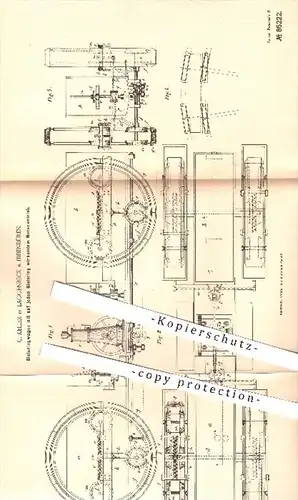 original Patent - C. Keller in Laggenbeck bei Ibbenbüren , 1894 , Gleisringwagen mit wirkendem Motorantrieb , Motor !!!
