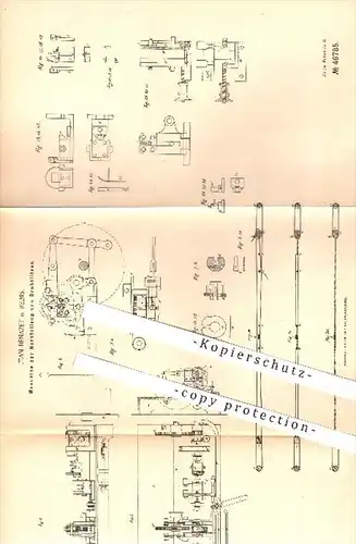 original Patent - Jean Bénazet , Reims , 1888 , Herstellung von Drahtlitzen , Draht , Litze , Metall , Metallbearbeitung