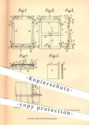 original Patent - Wilhelm Lohmann in Harburg , 1906 , Rahmen zum Einspannen von Zeichenblocks , Zeichnen , Künstler !