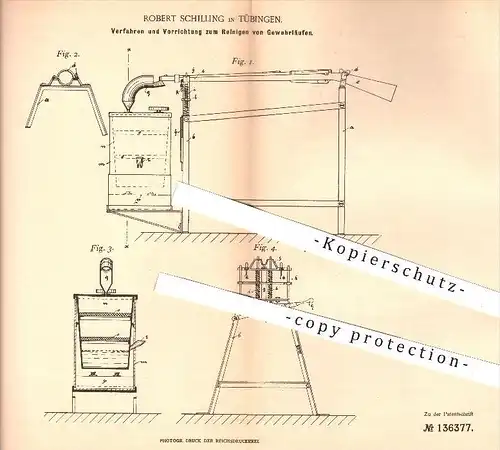 original Patent - Robert Schilling in Tübingen , 1901 , Reinigen von Gewehrläufen , Gewehr , Gewehre , Waffen , Jäger !