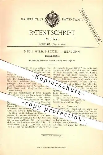 original Patent - M. W. Meckel , Herborn , 1891 , Baugerüst - Halter , Gerüst , Gerüstbau , Gerüstbauer , Bau , Hochbau