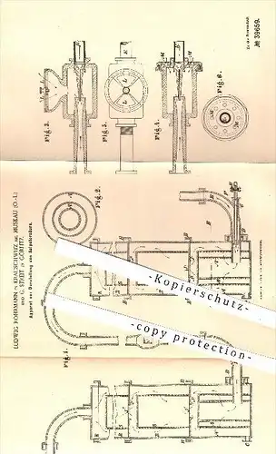 original Patent - Ludwig Rohrmann , Krauschwitz bei Muskau , 1886 , Darstellung von Salpetersäure , Säure , Kondensation