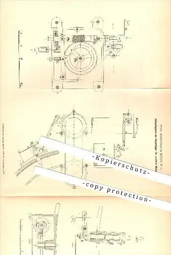 original Patent - Paul Baentsch , Sorau , 1877 , Abklopfapparat der Staubfänger , Mühle , Mühlen , Müller , Mehl !!!