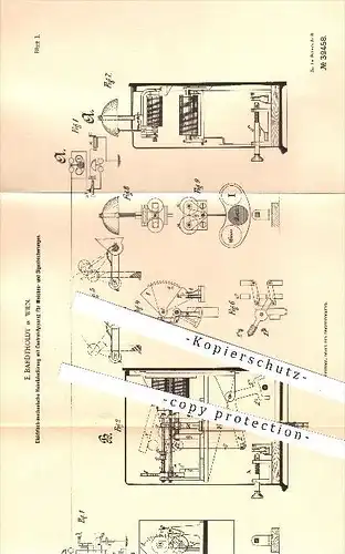 original Patent - E. Bardtholdt in Wien , 1886 , Hebelblockierung für Weichen , Eisenbahn , Lokomotive , Signal !!!