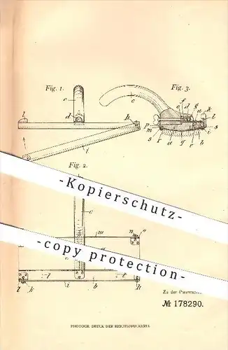 original Patent - Adolph Seelemann & Söhne in Neustadt a. Orla. , 1906 , Putzkratzenhalter , Putzholz , Bürste , Putzen