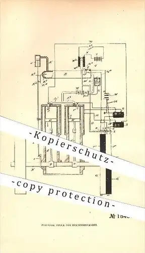 original Patent - Francis Leonard Orr in Thurman , Mark Morrow in Percival , USA , 1905 , Anlasser für Motoren , Motor !
