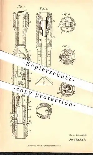 original Patent - Alexander Beldiman in Berlin , 1905 , Tiefbohrvorrichtung mit hydraulischem Motor , Hydraulik , Bohrer