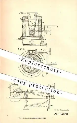 original Patent - Georg Rietkötter in Hagen i. W. , 1904 , Kippbarer Tiegelofen , Ofen , Öfen , Ofenbauer , Heizung !!!