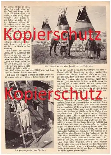 original Zeitungsbericht - 1929 - Indianer , Sterbendes Volk , Indianerdorf , Häuptling , Cherekees , Peigan  !!!