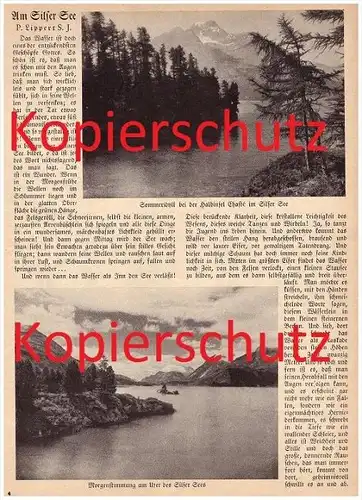 original Zeitungsbericht - 1929 - Silsersee , Sils im Engadin / Segl !!!