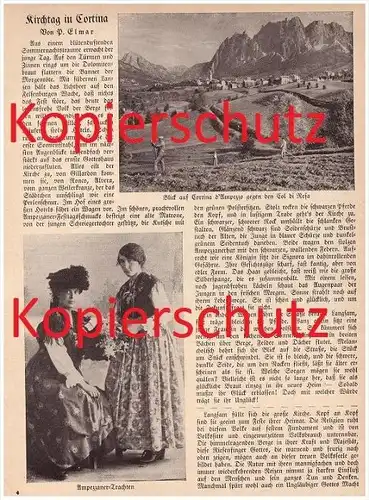 original Zeitungsbericht - 1929 - Kirchtag in Cortina , Cortina d’Ampezzo !!!