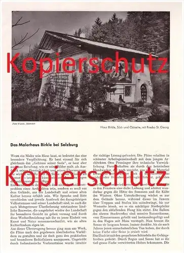 original Bericht - 1941 - Haus Birkle b. Salzburg , Albert Birkle , Architekt , Architektur !!!