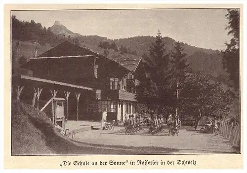 original Zeitungsausschnitt - 1925 - Schule in Noisetier / Grimentz , Val d'Anniviers , Wallis !!!