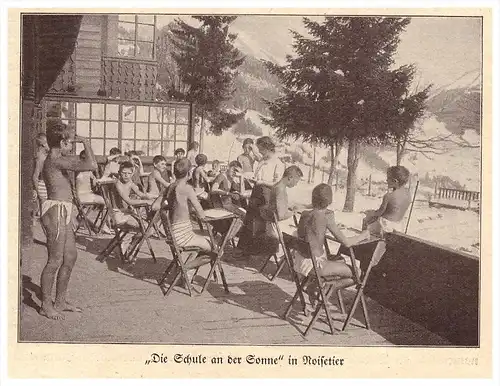 original Zeitungsausschnitt - 1925 - Schule in Noisetier / Grimentz , Val d'Anniviers , Wallis !!!